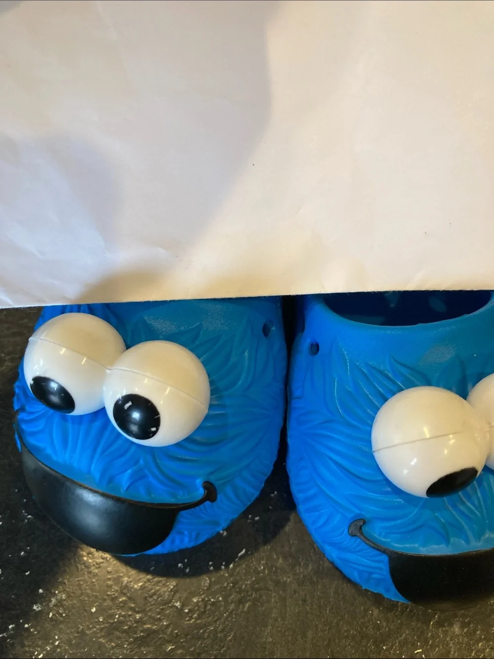 Boys Sesame Street Cookie Monster blue sandals size 4